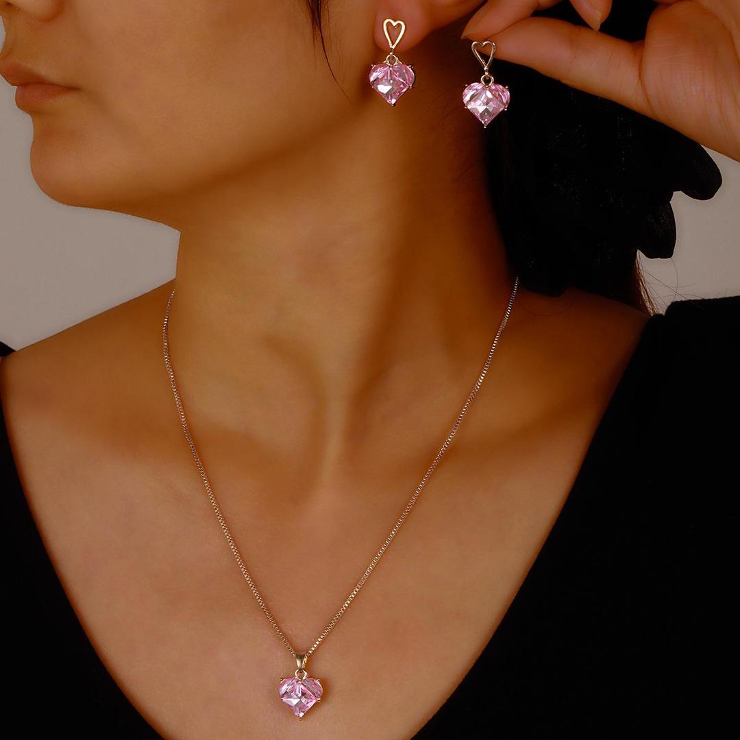 Gold Plated Zircon Necklace Set - Image 6