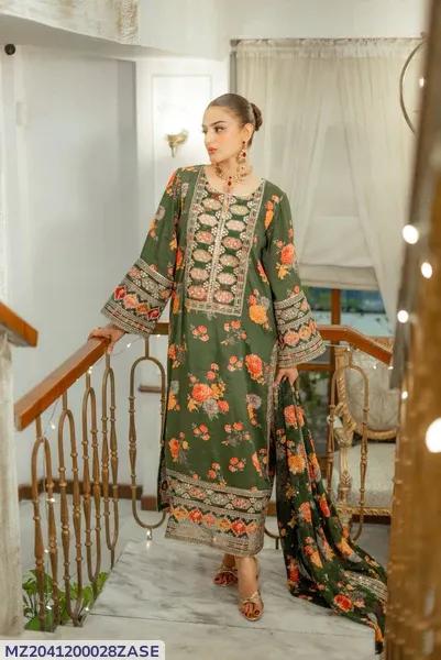 KARANDI MOST HIT ARTICLES 3 Pcs Unstitched Digital Print Suit