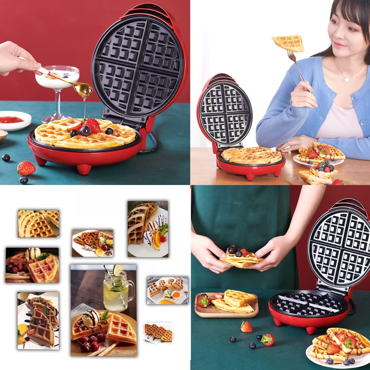 Mini Waffle and Cone Maker – Electric Non-Stick Breakfast Machine - Image 4
