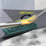 2-in-1 Floor Brush Broom with Wiper – Long Handle Scrub & Squeegee for Wet & Dry Cleaning - Image 4