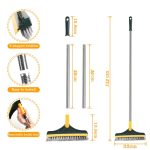 2-in-1 Floor Brush Broom with Wiper – Long Handle Scrub & Squeegee for Wet & Dry Cleaning - Image 7