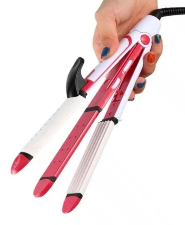 Shinon 3-in-1 Hair Styling Tool – Straighten, Curl & Crimp Like a Pro - Image 2