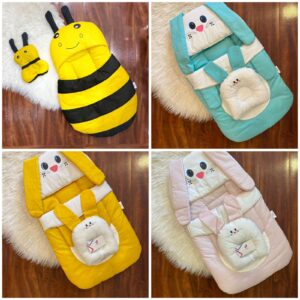Adorable Rabbit Carry Nest & Sleeping Bag for Newborns – Soft, Cozy, and Portable