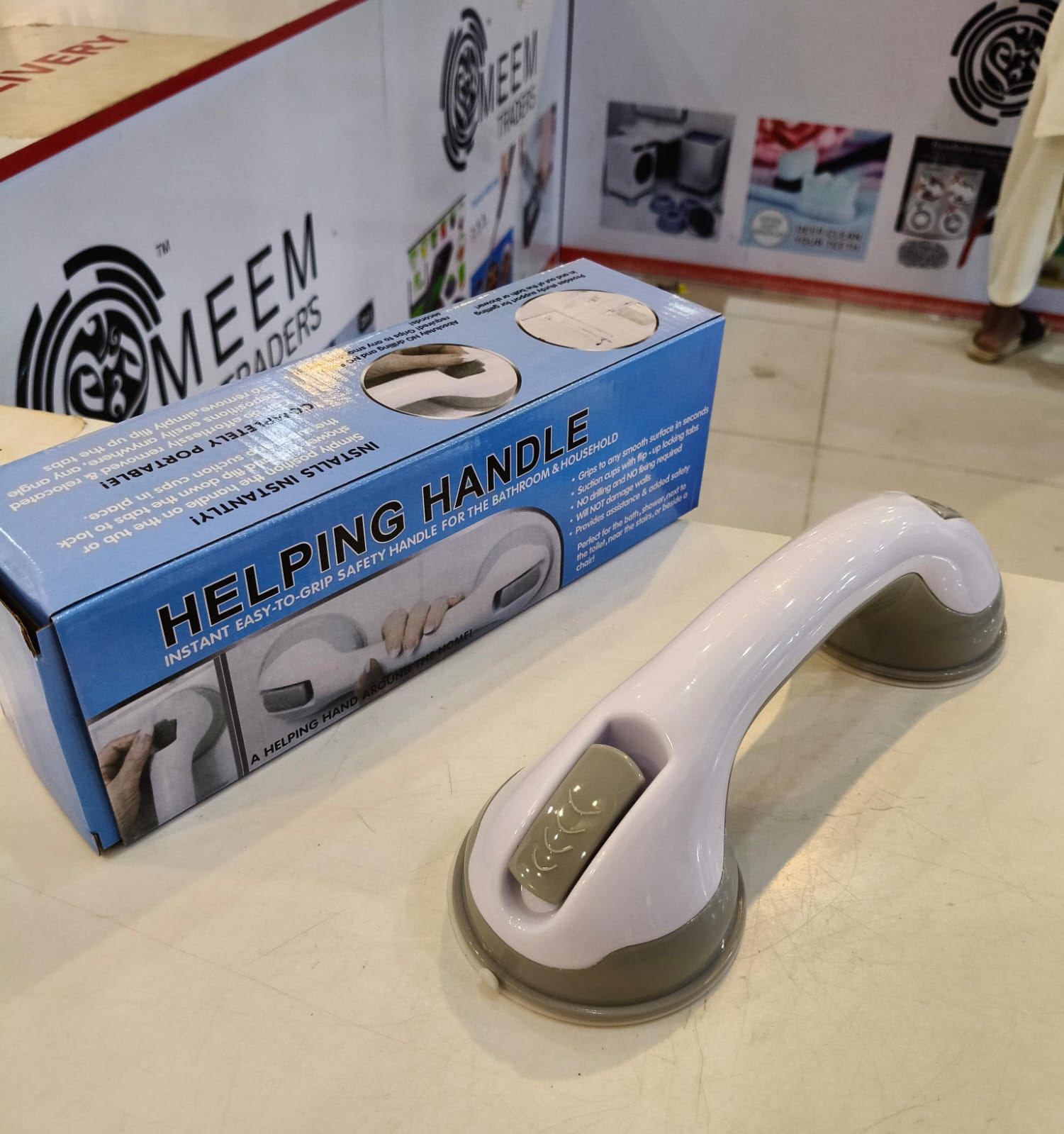 Anti-Slip Suction Grab Bar Handle – Bathroom Safety Support Handle - Image 2