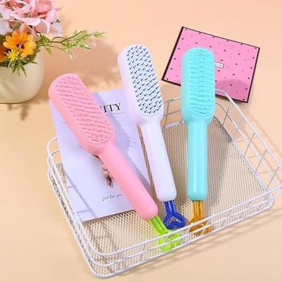 Self Cleaning Hair Brush – One Click Auto Cleaning Anti-Static Massage Comb