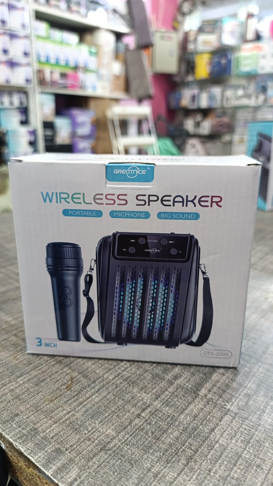 GREETMICE GTS-2005 Portable Wireless Speaker with Microphone – Loud Sound & Karaoke Ready