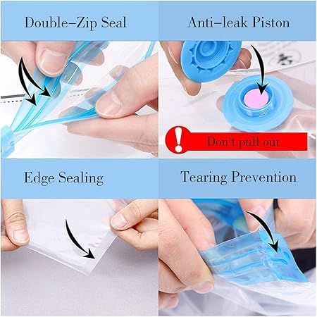 Vacuum Storage Bags – Space-Saving, Durable, and Reusable for Clothes & Travel - Image 3