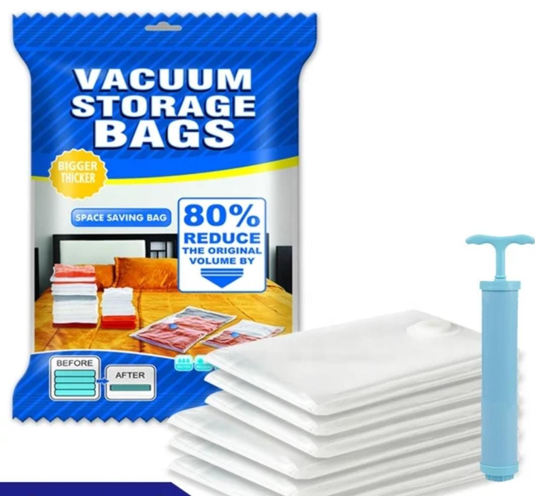 Vacuum Storage Bags – Space-Saving, Durable, and Reusable for Clothes & Travel