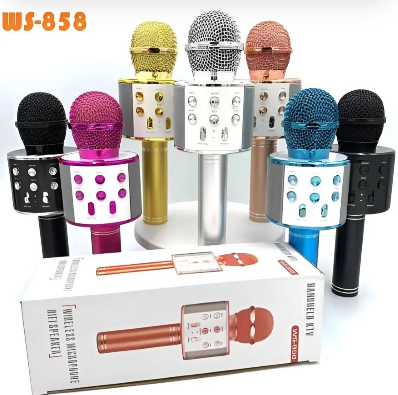Wireless Handheld KTV Karaoke Microphone – Bluetooth Speaker with Echo & Recording