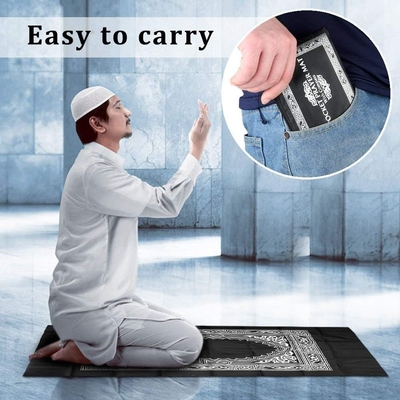 Pocket Travel Prayer Mat with Qibla Compass – Waterproof Portable Ja-e-Namaz - Image 3