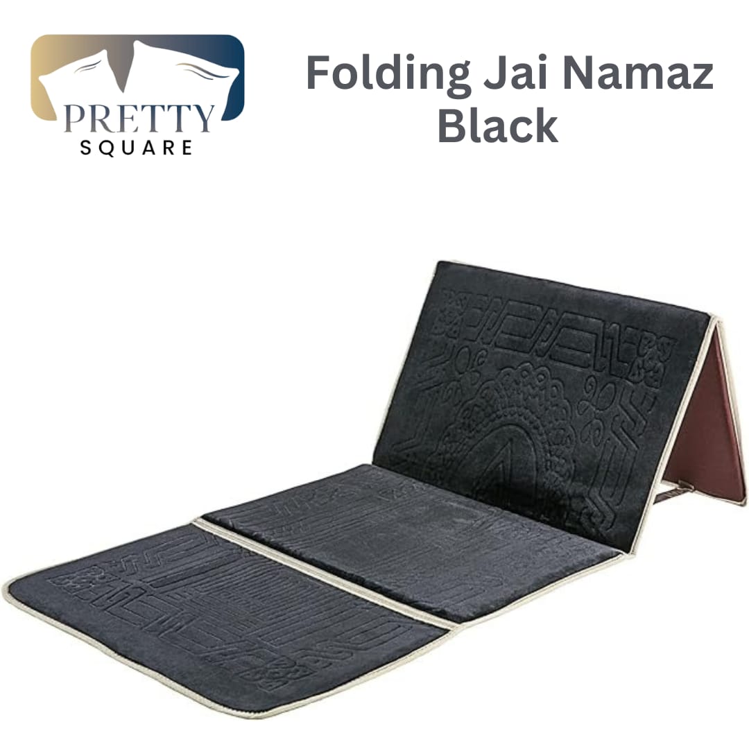 Folding Backrest Prayer Mat (Ja-e-Namaz) – Luxury Velvet Padded Musallah - Image 7