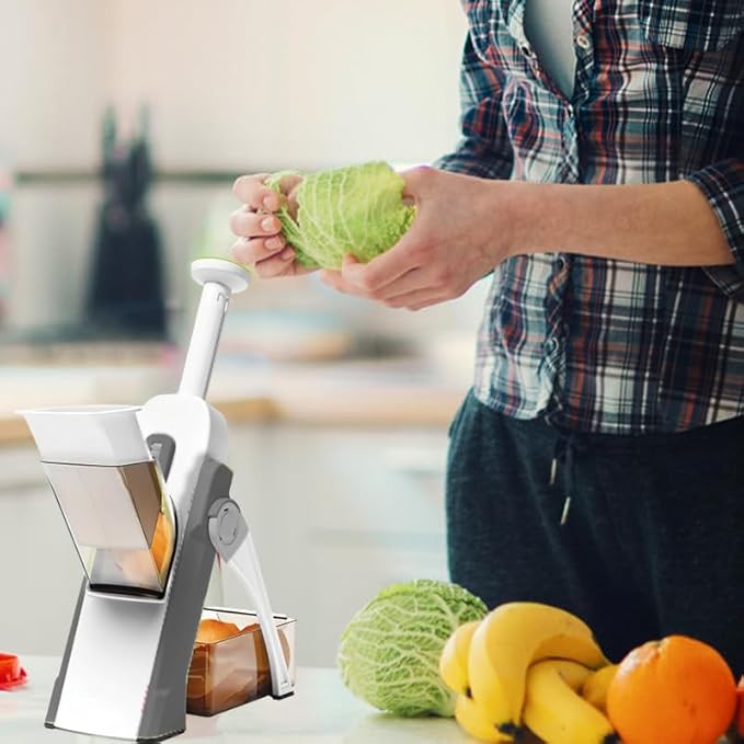 Saker 5-in-1 Adjustable Vegetable Slicer – Safe, Fast & Versatile Kitchen Tool - Image 2