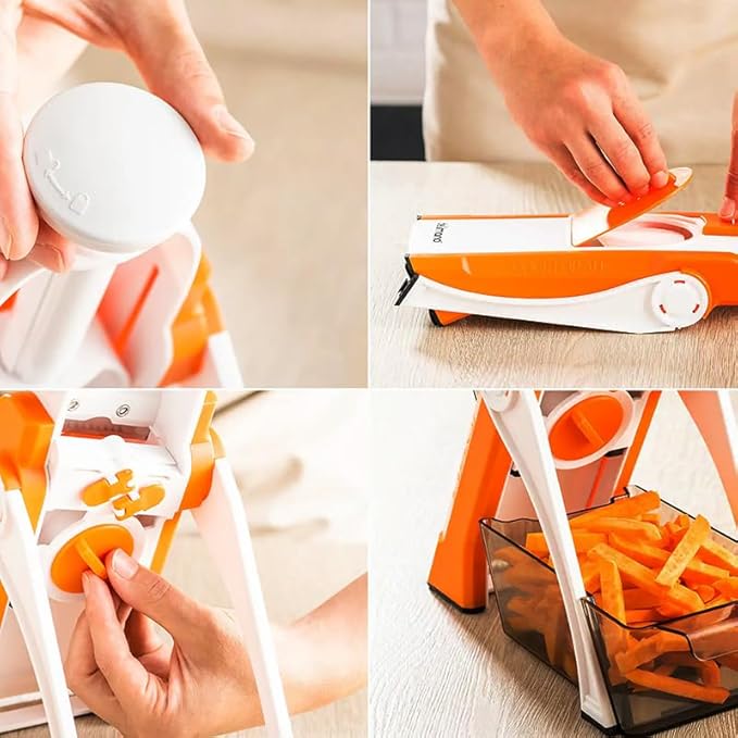 Saker 5-in-1 Adjustable Vegetable Slicer – Safe, Fast & Versatile Kitchen Tool - Image 6