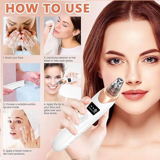 5-in-1 Digital Blackhead Removal Machine – Rechargeable Pore Cleaner Vacuum with LCD - Image 2