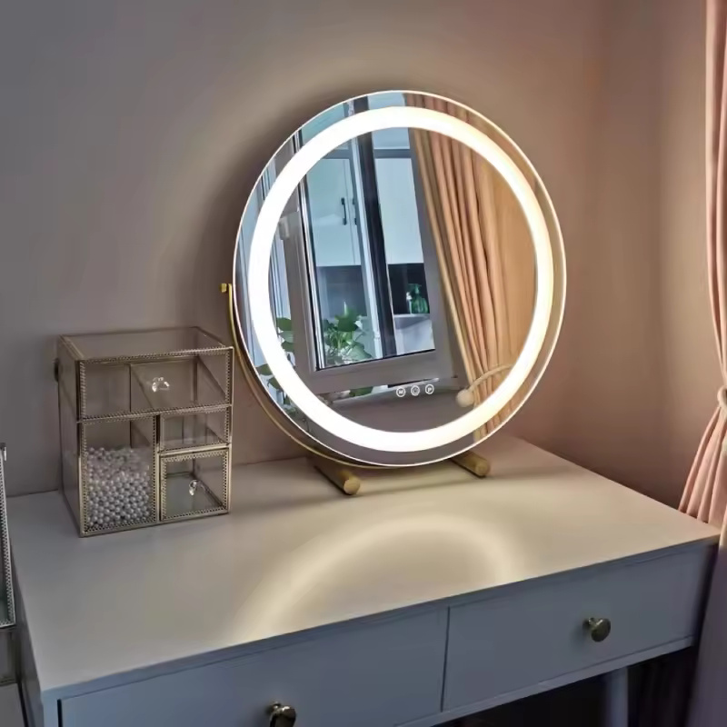 360 Rotating LED Vanity Mirror – Luxury Dressing Table Mirror with Adjustable Lighting - Image 5