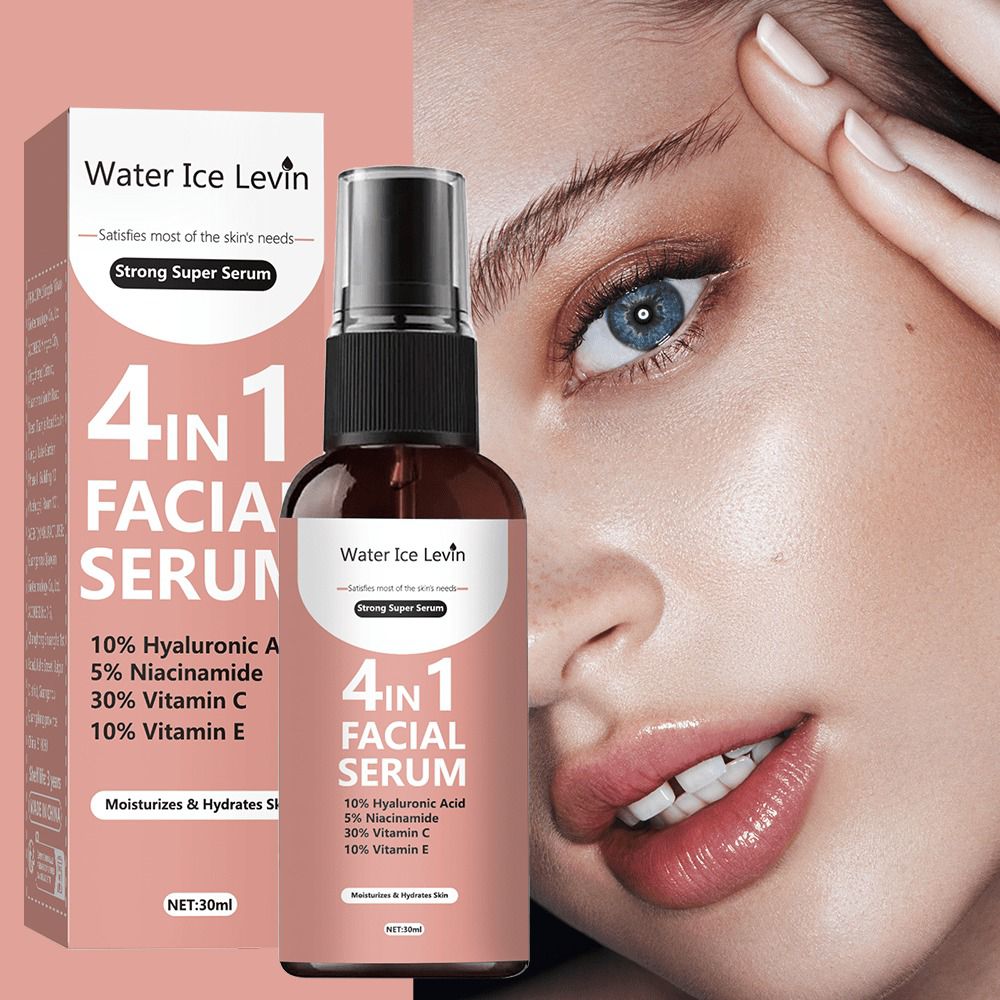 Water Ice Levin 4-in-1 Facial Serum – Hydrating, Brightening & Anti-Aging Korean Skincare (30ml)