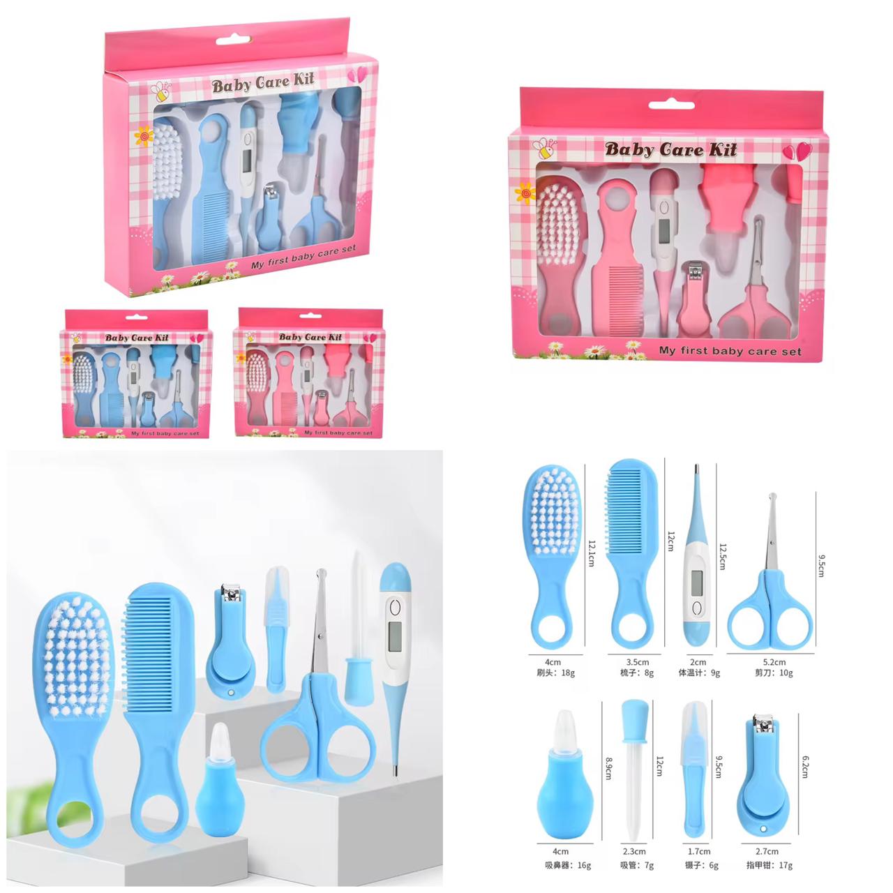 HURRYSHOPPY 10-Piece Baby Care Grooming & Healthcare Kit – Safe & Portable Essentials for Newborns, Infants & Toddlers