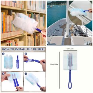 Static Microfiber Dusting Brush – Retractable Handheld Duster for Living Room, Bedroom & Office