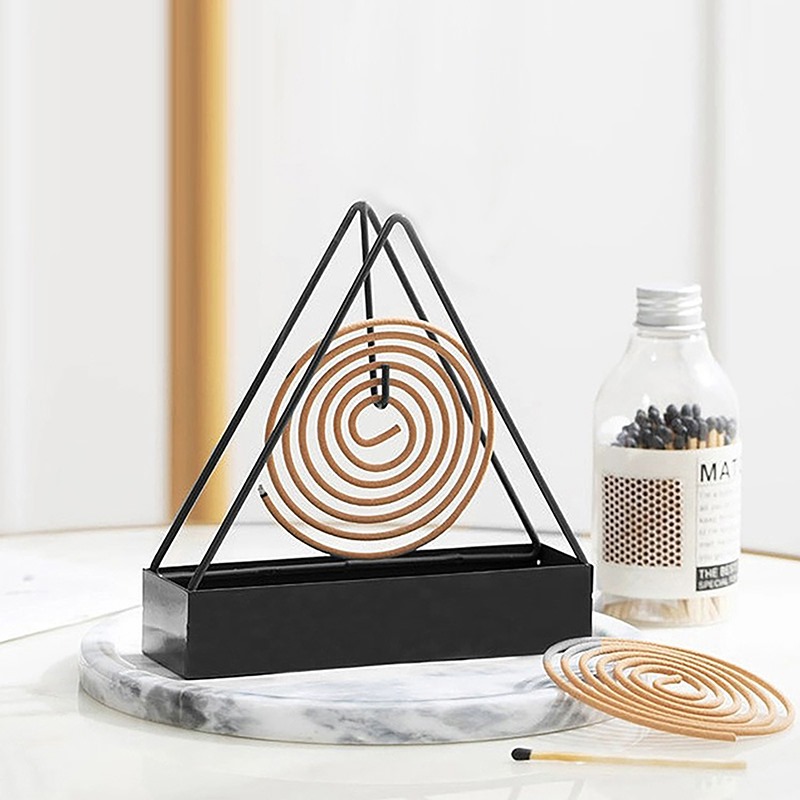 Triangle Mosquito Coil Stand & Aromatherapy Burner – Safe, Stylish, and Multi-Purpose