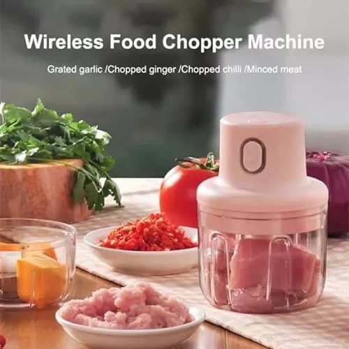 Wireless Mini Electric Food Chopper – Garlic Press, Meat Grinder & Fruit & Vegetable Mixer