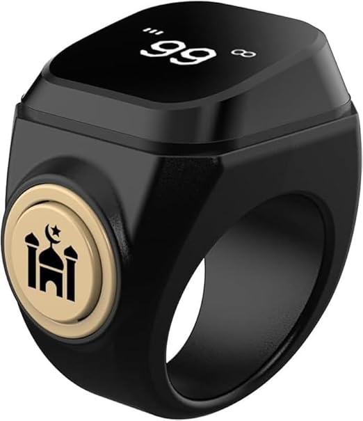 Digital Tasbih Ring & Prayer Time Reminder – Smart Wearable for Daily Zikr