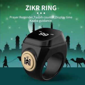 Digital Zikr Ring – Smart Tasbih Counter and Prayer Reminder Wearable