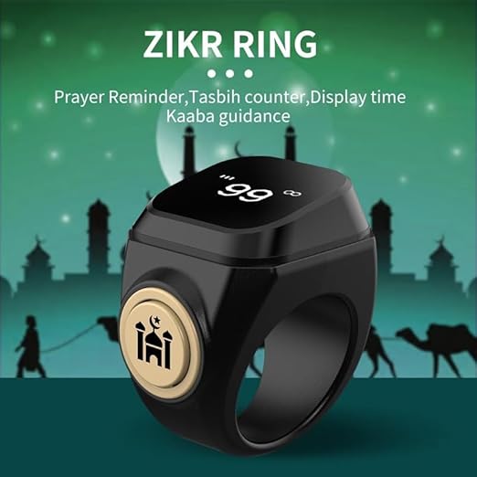 Digital Tasbih Ring & Prayer Time Reminder – Smart Wearable for Daily Zikr - Image 2