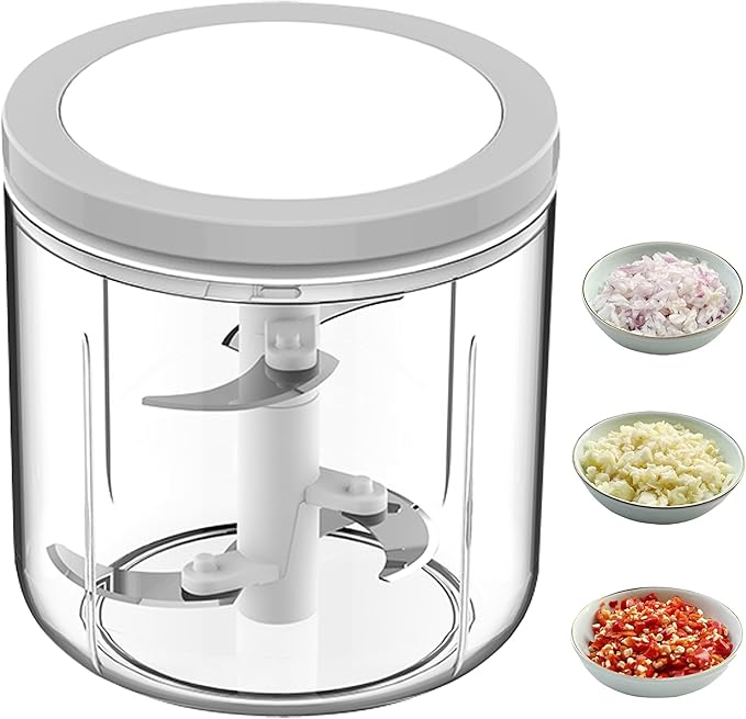 1000ML Manual Food Processor – Hand Pull Vegetable & Onion Chopper with Stainless Steel Blades - Image 7