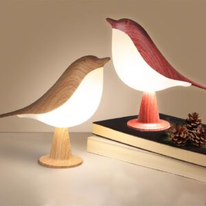 Sparrow Bird Rechargeable Bedside Lamp – Touch Control 3-Color Dimmable Night Light