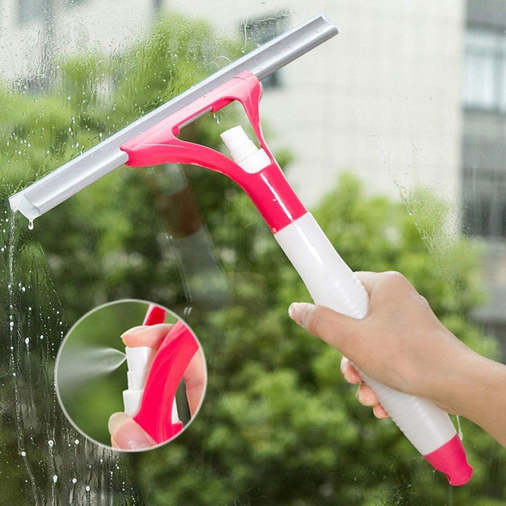 2-in-1 Window Cleaning Spray Wiper – Built-In Spray Bottle Glass Cleaner - Image 4