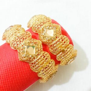 2 Pcs Gold-Plated Bangles