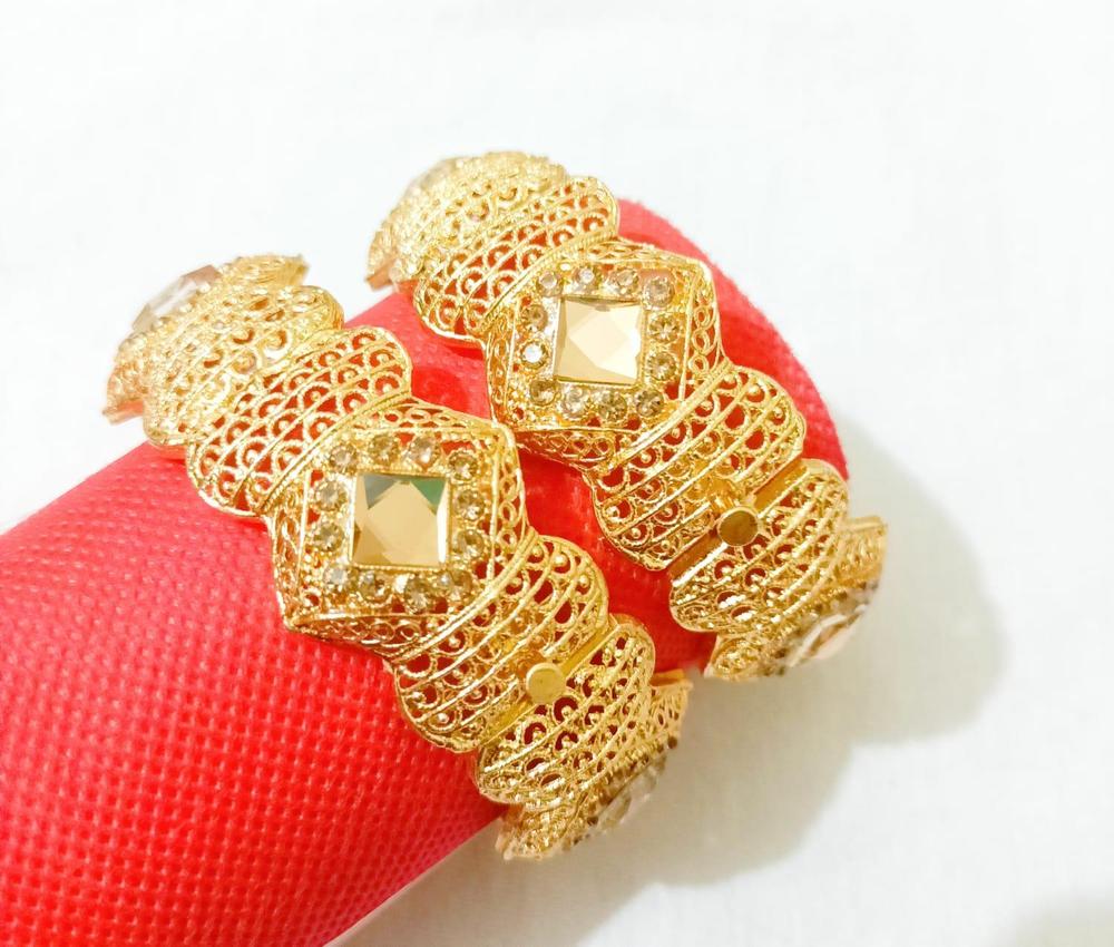 2 Pcs Gold-Plated Bangles