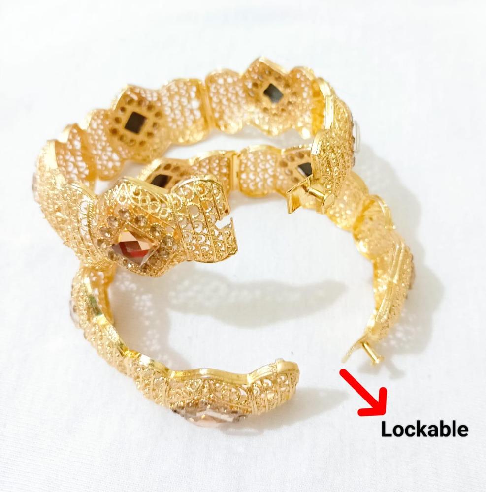 2 Pcs Gold-Plated Bangles - Image 2