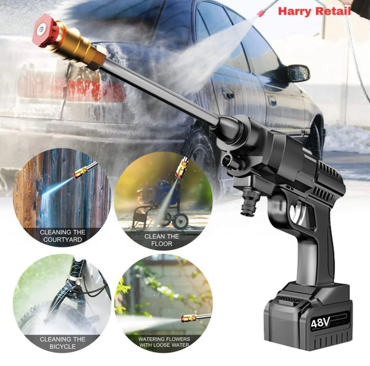 Cordless Portable Pressure Washer Gun