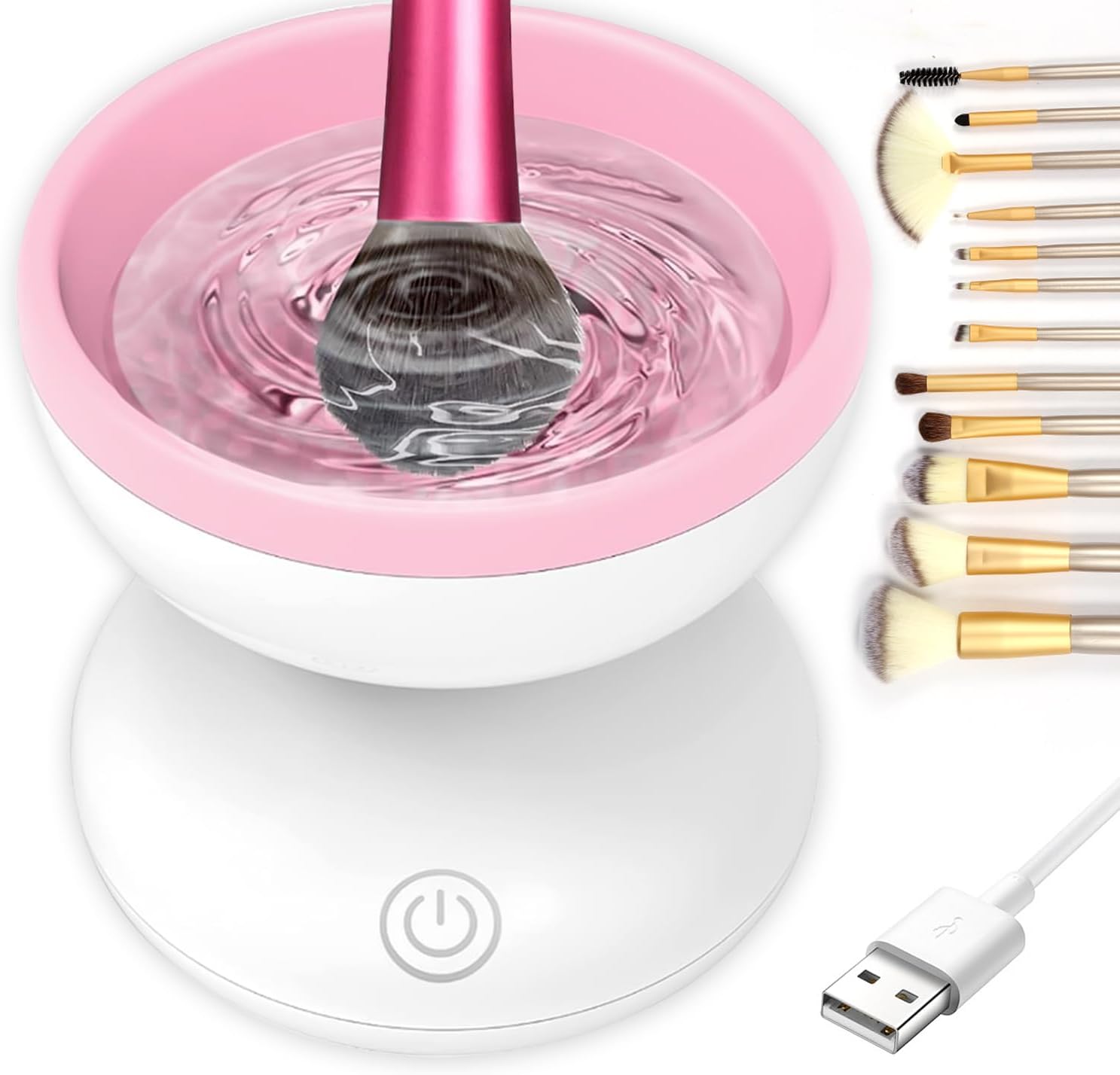 Automatic Electric Makeup Brush Cleaner Machine – Fast USB Rechargeable Deep Cleaning Device - Image 6