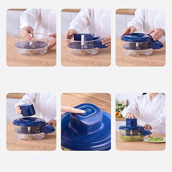 Portable Automatic Electric Fruit & Garlic Peeler – Multifunctional Stainless Steel Peeling Machine (Blue) - Image 4
