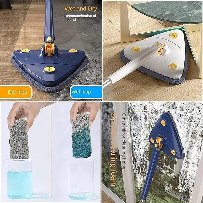 360° Rotatable Adjustable Triangle Cleaning Mop - Image 3