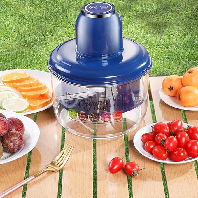 Portable Automatic Electric Fruit & Garlic Peeler – Multifunctional Stainless Steel Peeling Machine (Blue) - Image 6