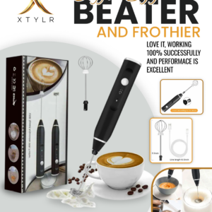 2-in-1 USB Rechargeable Electric Coffee Frother & Milk Beater