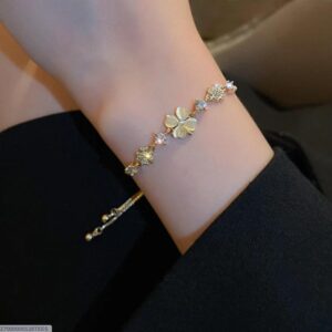 1 Pc Gold Plated Flower Charm Bracelet