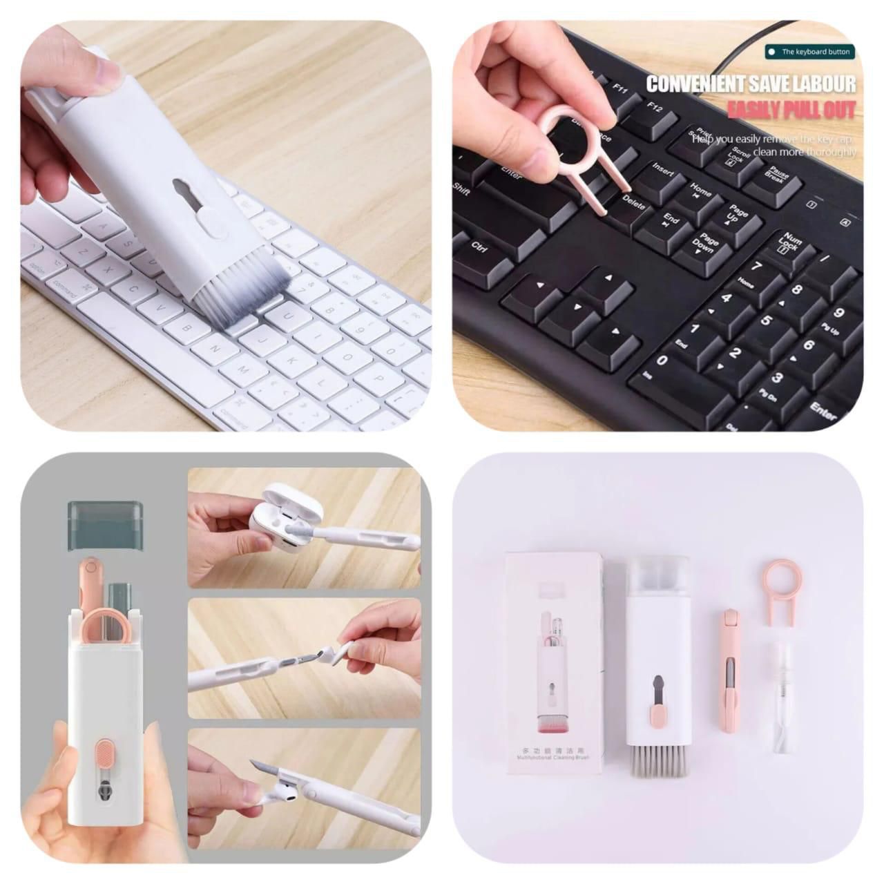 7-in-1 Earphone & Keyboard Cleaning Kit – Keycap Puller & Headset Cleaning Pen for Computers and Audio Devices