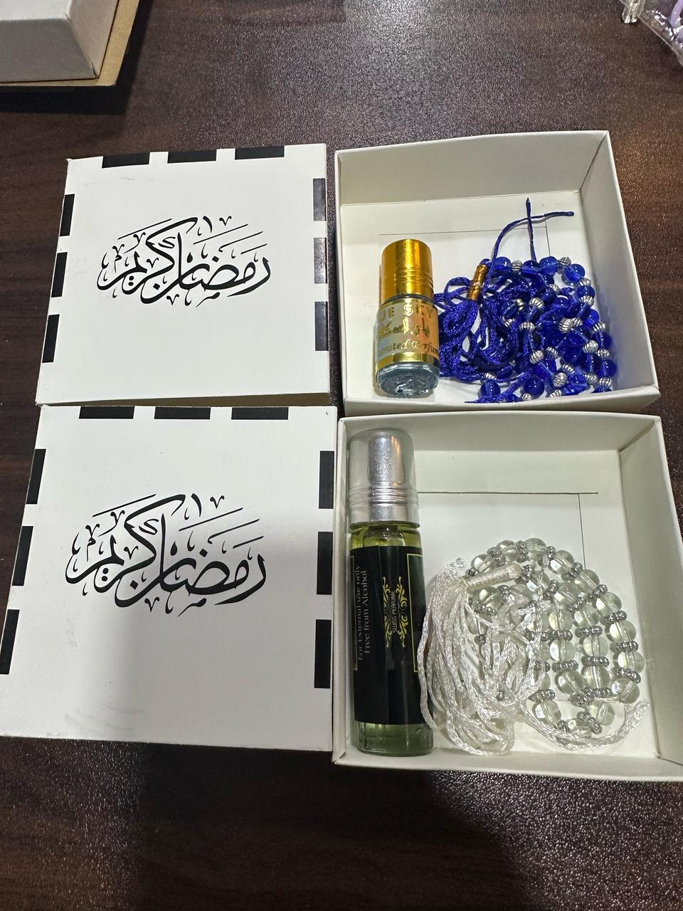 Luxury Ramadan Gift Box – Tasbeeh & Perfume Elegant Islamic Gift Set