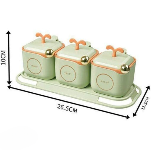 3-in-1 Spice Container Set with Lid & Spoon – Airtight Kitchen Seasoning Jars with Tray 3 Smart Home, Kitchen & Everyday Gadgets | XTylr 3-in-1 Spice Container Set with Lid & Spoon – Airtight Kitchen Seasoning Jars with Tray - Image 3