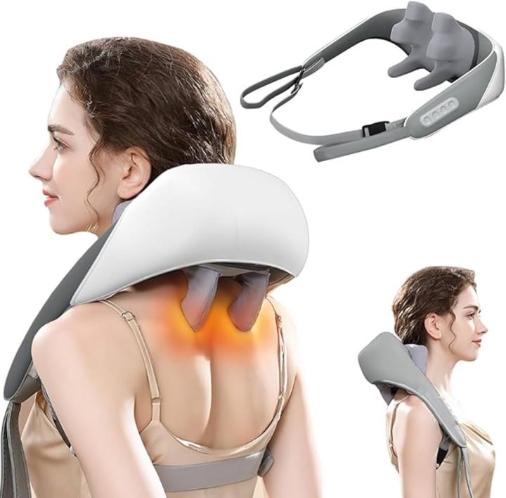 All-in-One Shoulder & Back Massager – 6 Head Deep Tissue Kneading Massager with Type-C Charging 2 Smart Home, Kitchen & Everyday Gadgets | XTylr All-in-One Shoulder & Back Massager – 6 Head Deep Tissue Kneading Massager with Type-C Charging - Image 2