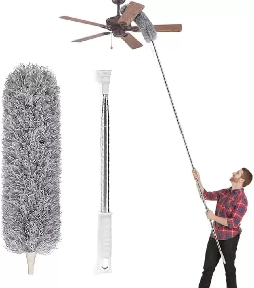 Extendable Microfiber Duster with Telescopic Pole – Ceiling Fan & High Ceiling Cleaning Brush 1 Smart Home, Kitchen & Everyday Gadgets | XTylr Extendable Microfiber Duster with Telescopic Pole – Ceiling Fan & High Ceiling Cleaning Brush