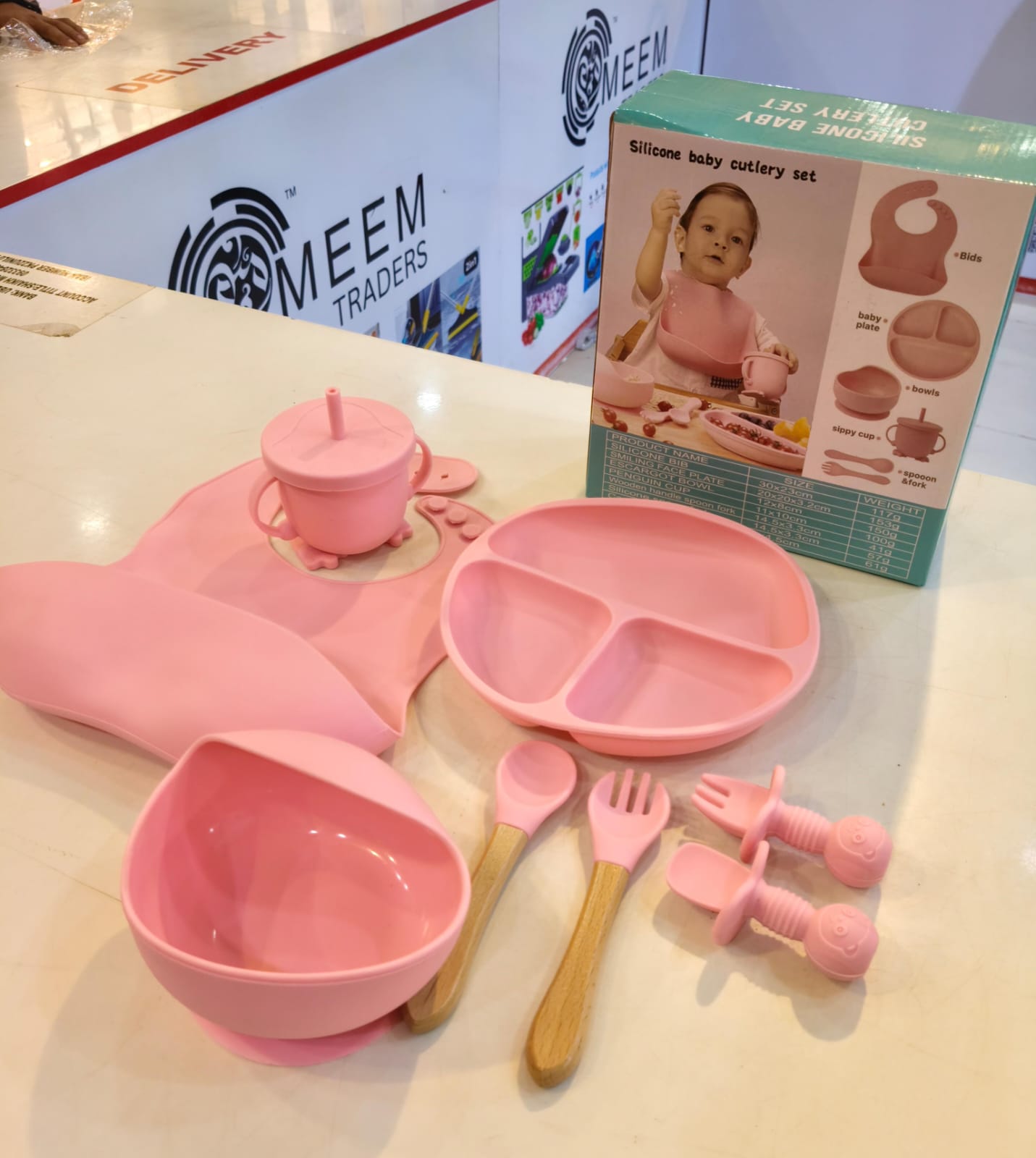 Food-Grade Silicone Baby Tableware Set – Bowls, Fork, Spoon, Bib & Partition Plate for Safe & Fun Mealtime 1 Smart Home, Kitchen & Everyday Gadgets | XTylr Food-Grade Silicone Baby Tableware Set – Bowls, Fork, Spoon, Bib & Partition Plate for Safe & Fun Mealtime