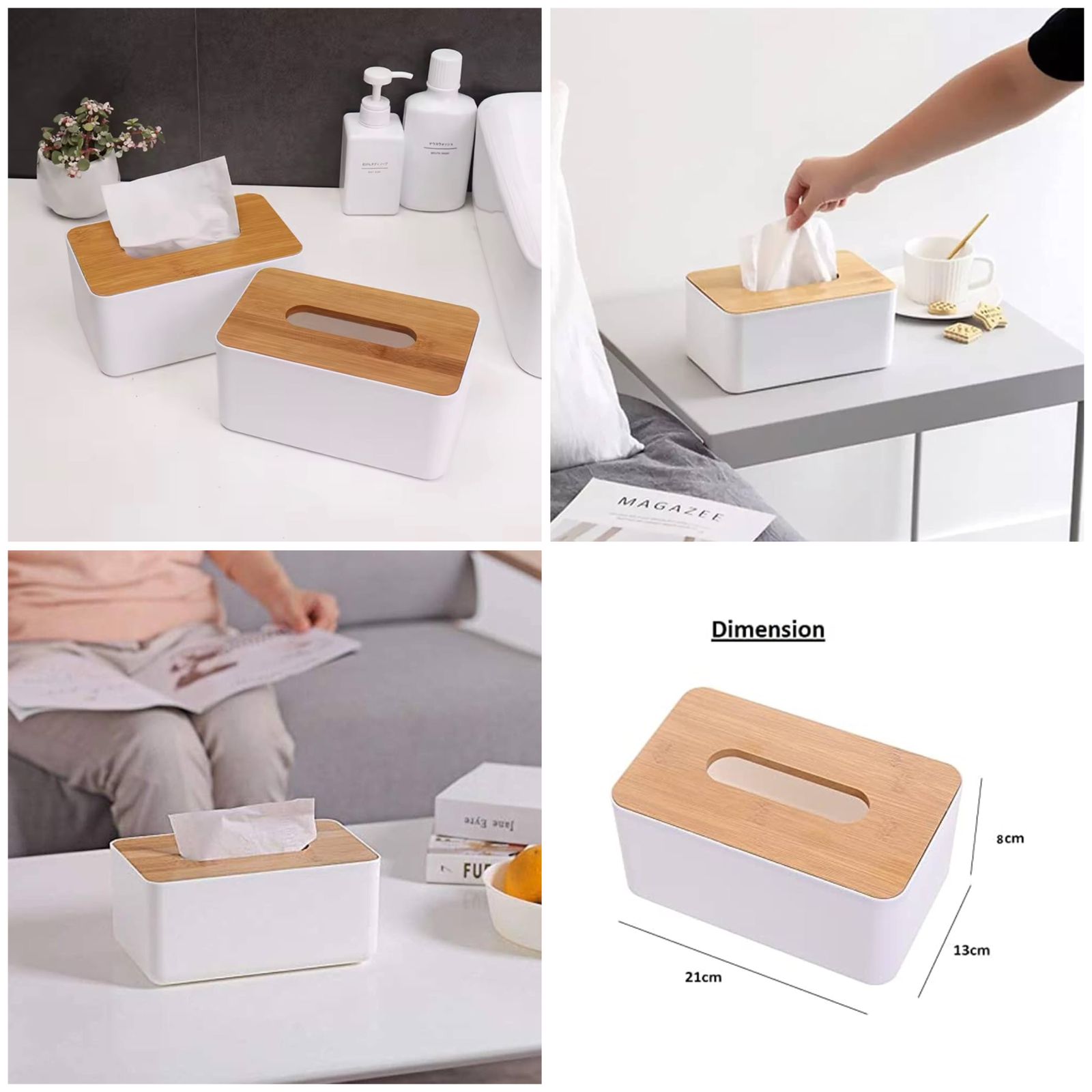 Wooden Bamboo Tissue Box Cover – Stylish & Functional Tissue Holder 5 Smart Home, Kitchen & Everyday Gadgets | XTylr Wooden Bamboo Tissue Box Cover – Stylish & Functional Tissue Holder - Image 5