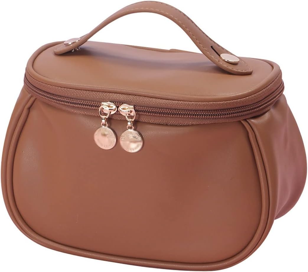 Mini Leather Cosmetic Bag for Women – Travel Makeup Organizer with Divider & Handle 4 Smart Home, Kitchen & Everyday Gadgets | XTylr Mini Leather Cosmetic Bag for Women – Travel Makeup Organizer with Divider & Handle - Image 4