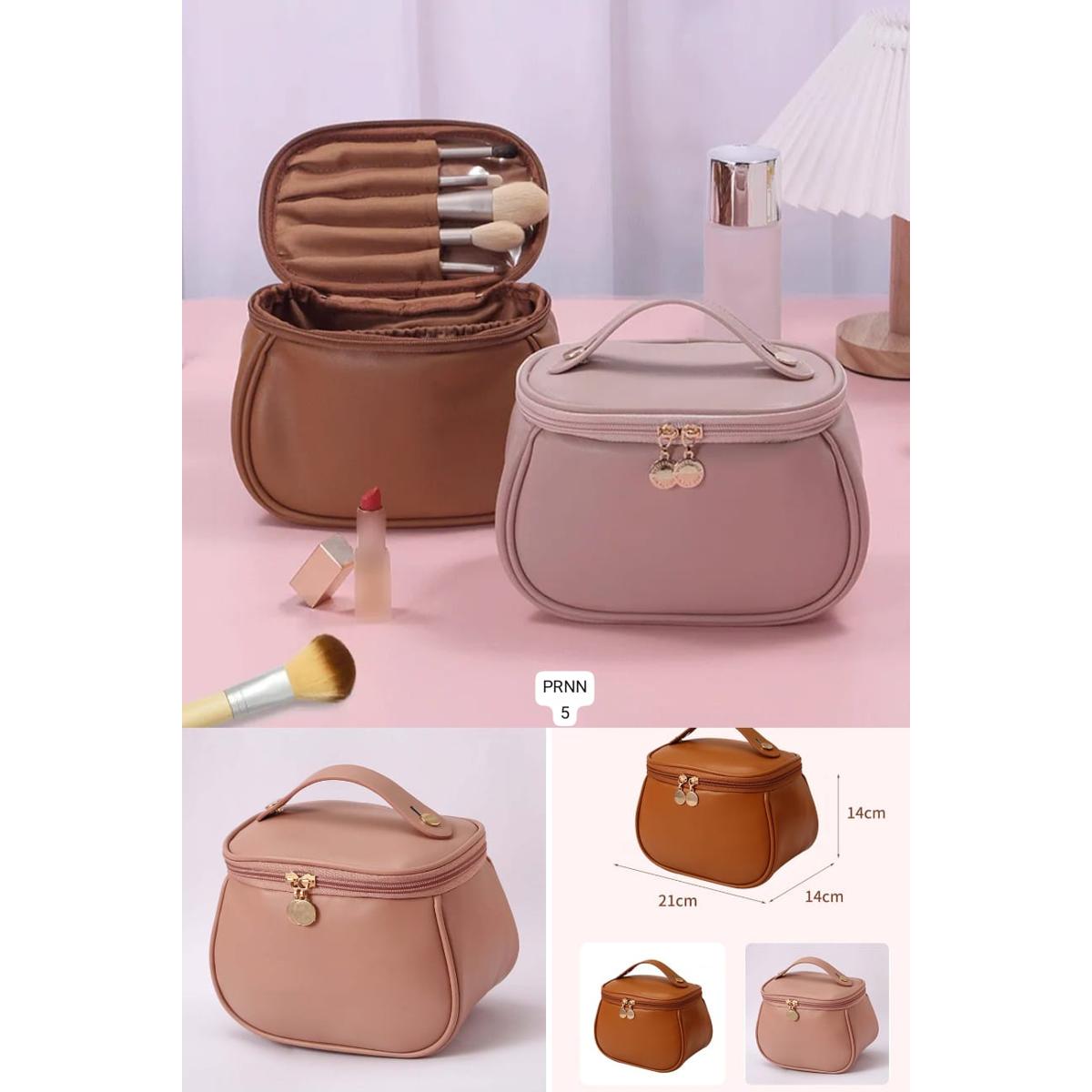 Mini Leather Cosmetic Bag for Women – Travel Makeup Organizer with Divider & Handle 6 Smart Home, Kitchen & Everyday Gadgets | XTylr Mini Leather Cosmetic Bag for Women – Travel Makeup Organizer with Divider & Handle - Image 6