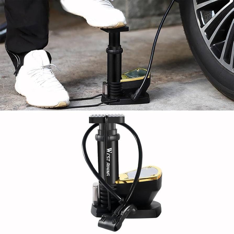 Portable Tire Floor Pump with Pressure Gauge – Mini Foot Inflator for Bikes, Cars & Sports 4 Smart Home, Kitchen & Everyday Gadgets | XTylr Portable Tire Floor Pump with Pressure Gauge – Mini Foot Inflator for Bikes, Cars & Sports - Image 4